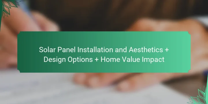 Solar Panel Installation and Aesthetics + Design Options + Home Value Impact