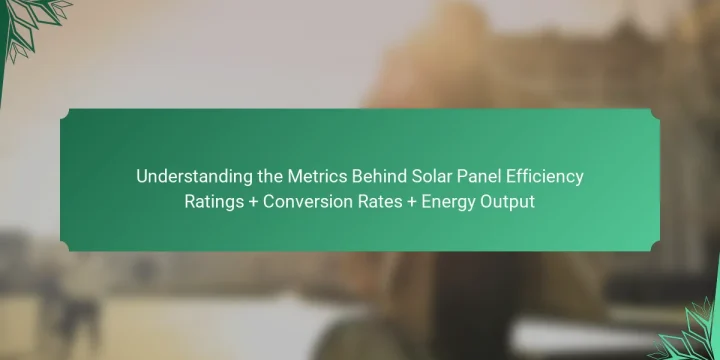 Understanding the Metrics Behind Solar Panel Efficiency Ratings + Conversion Rates + Energy Output