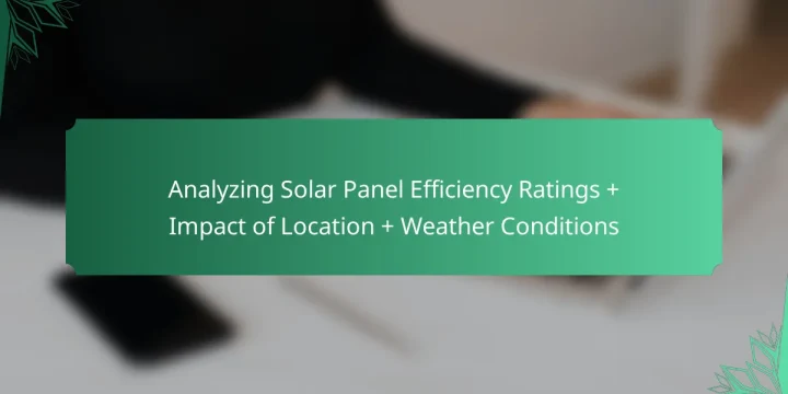 Analyzing Solar Panel Efficiency Ratings + Impact of Location + Weather Conditions