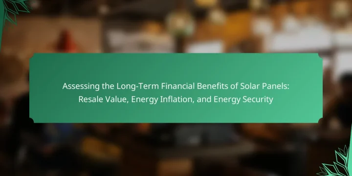 Assessing the Long-Term Financial Benefits of Solar Panels: Resale Value, Energy Inflation, and Energy Security