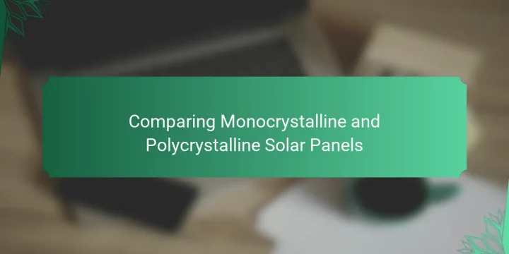 Comparing Monocrystalline and Polycrystalline Solar Panels