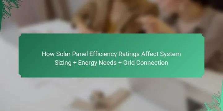 How Solar Panel Efficiency Ratings Affect System Sizing + Energy Needs + Grid Connection