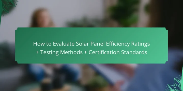 How to Evaluate Solar Panel Efficiency Ratings + Testing Methods + Certification Standards