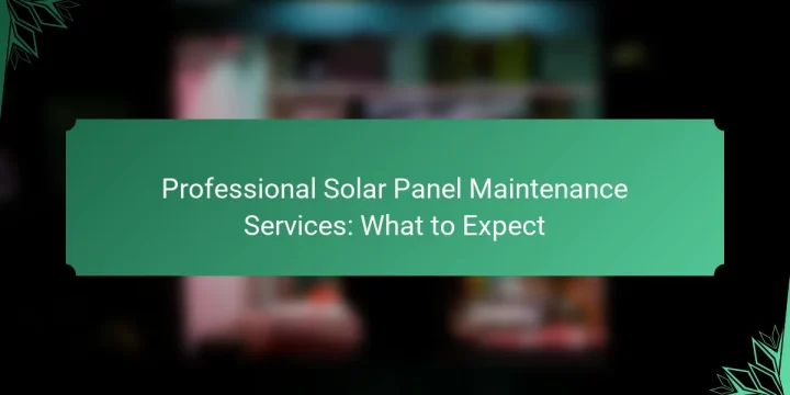 Professional Solar Panel Maintenance Services: What to Expect