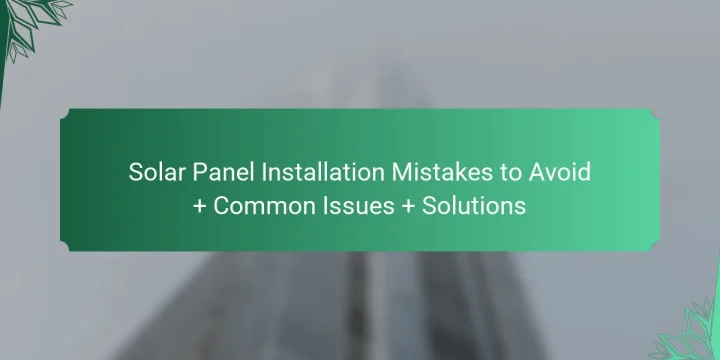 Solar Panel Installation Mistakes to Avoid + Common Issues + Solutions