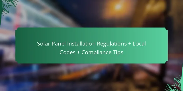 Solar Panel Installation Regulations + Local Codes + Compliance Tips
