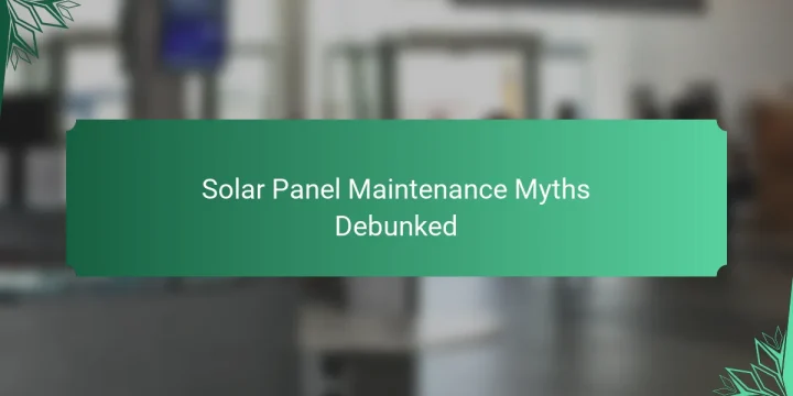 Solar Panel Maintenance Myths Debunked