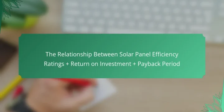 The Relationship Between Solar Panel Efficiency Ratings + Return on Investment + Payback Period