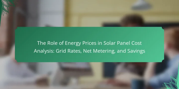 The Role of Energy Prices in Solar Panel Cost Analysis: Grid Rates, Net Metering, and Savings